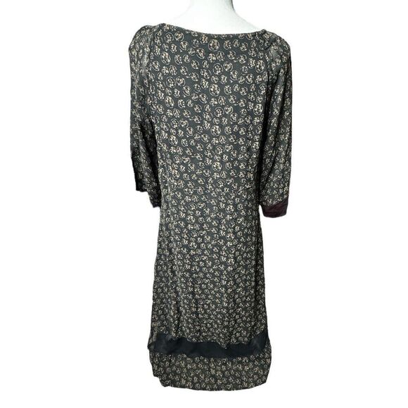 J. Jill  Women’s Green Floral Lined 3/4 Sleeve Shift Maxi Dress Cottagecore Sz M - Picture 4 of 5